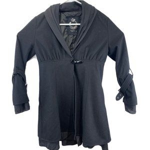 Jackets By Cino Black Fall Winter Dress Coat S